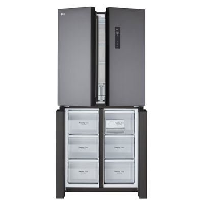 LG 4 Doors Refrigerator 16.6 Cubic Inverter (Black) GC-F20FFBFB.ATBPLMT